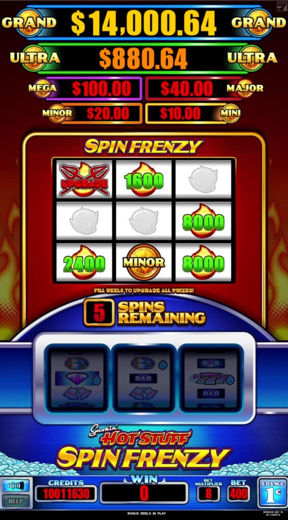 Smokin' Hot Stuff Spin Frenzy™ - Everi - Spin Unchanged But Open Plan Frenzy Intro