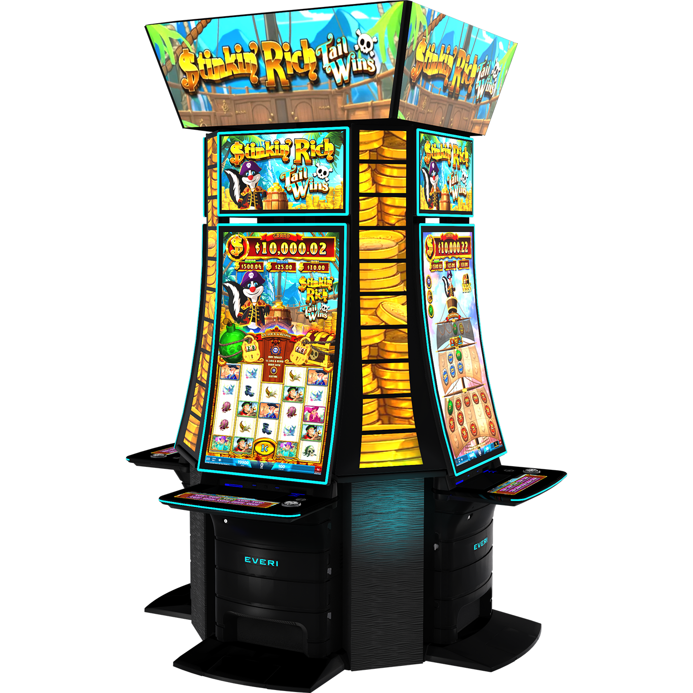 Stinkin’ Rich Tail Wins™ slot machine cabinet by Everi