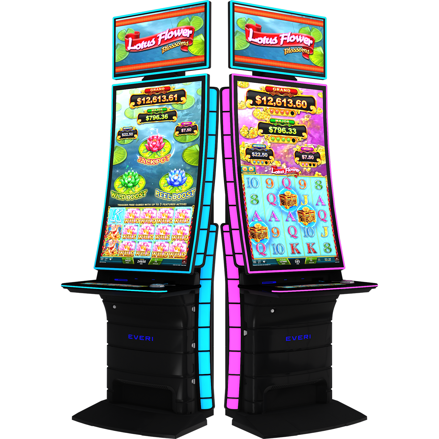 Lotus Flower Blossoms™ slot machine cabinet by Everi